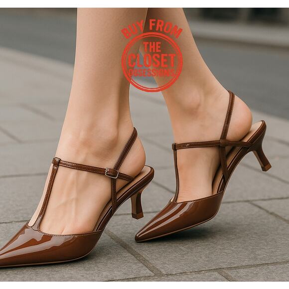 ZARA Heels with Front Strap NWT - Picture 4 of 16